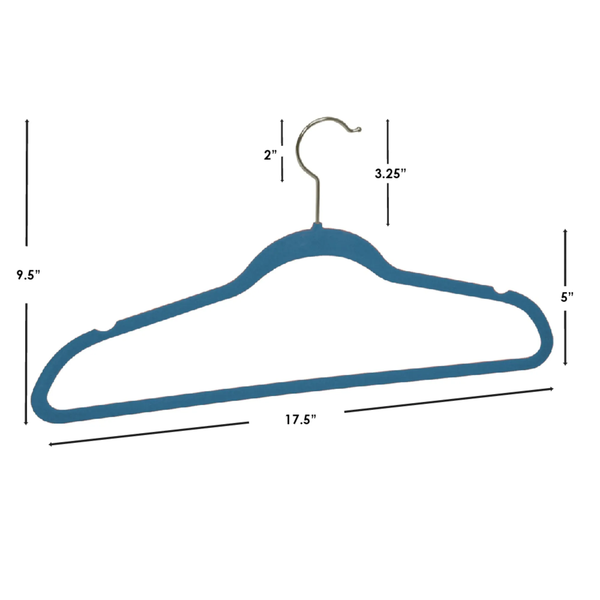 10 Piece Velvet Hanger, Navy