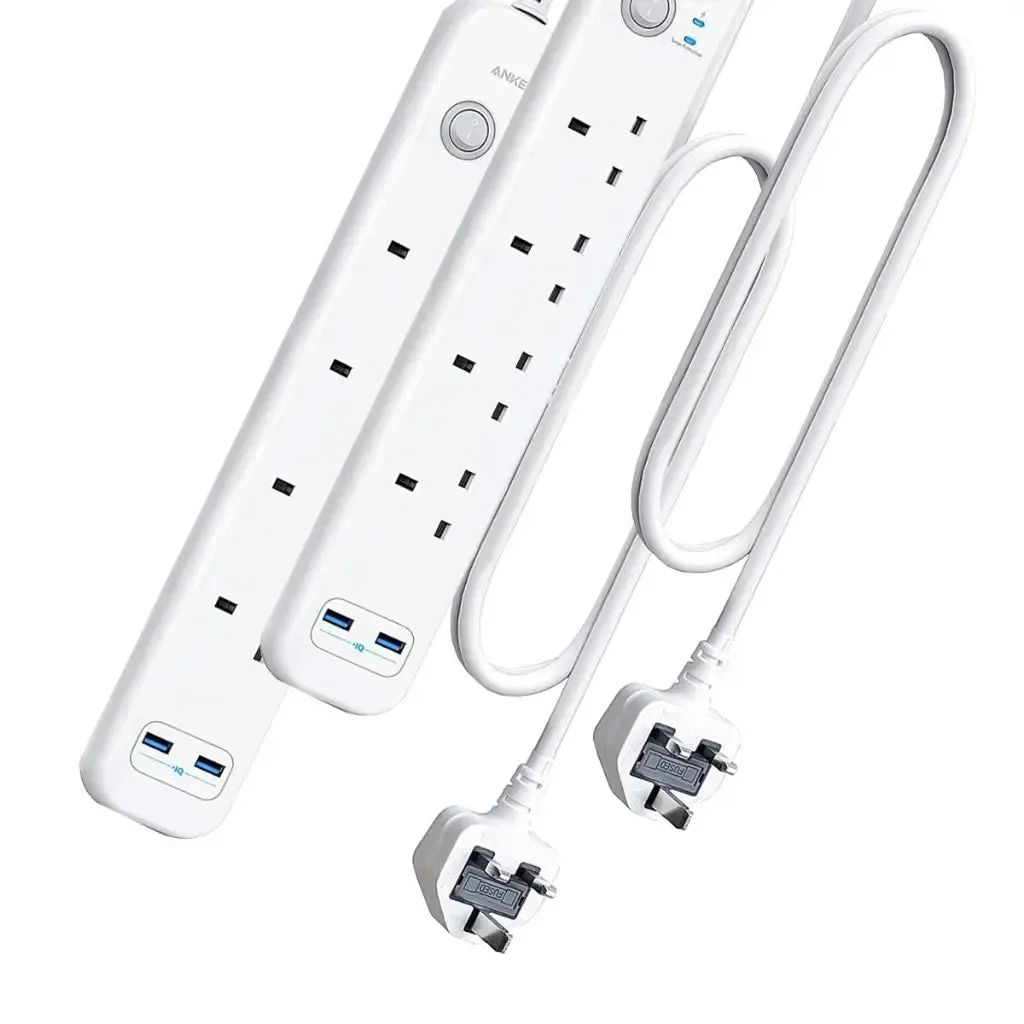 [2 Pack] Extension Cord with USB Extension Socket Power Strip A9141