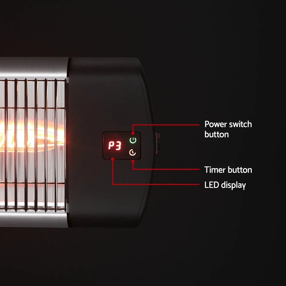 3000W Radiant Heater, Wall-Mount, Remote Control - Devanti