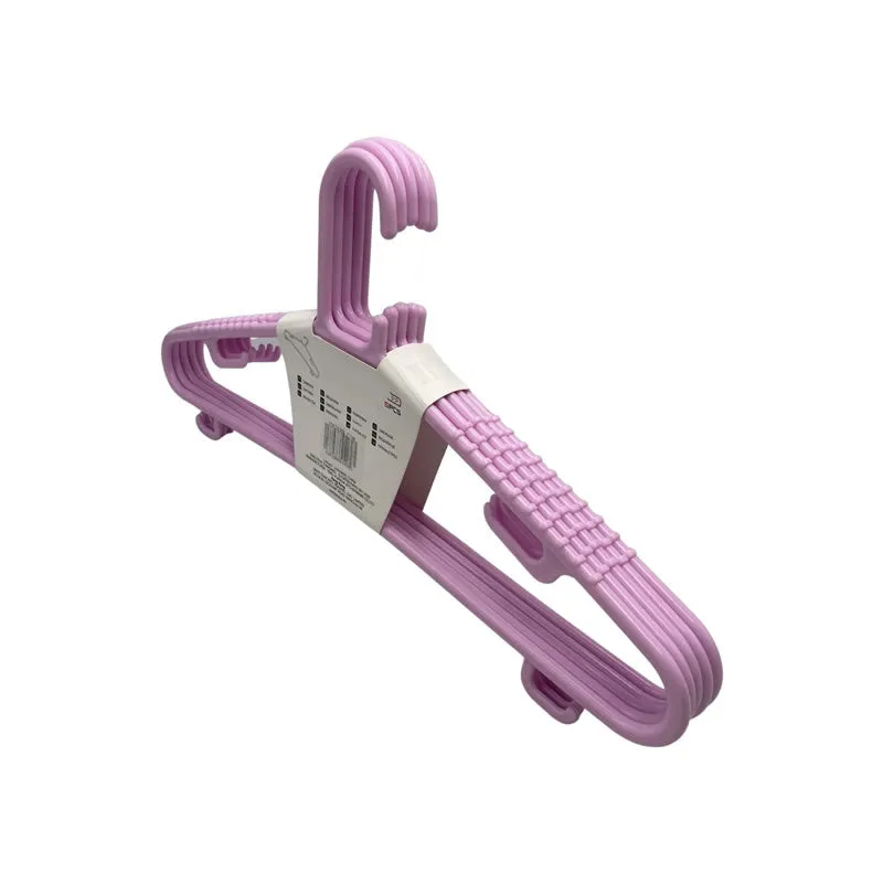 5-Pieces Non-Slip Plastic Hanger Yd434904 Pink