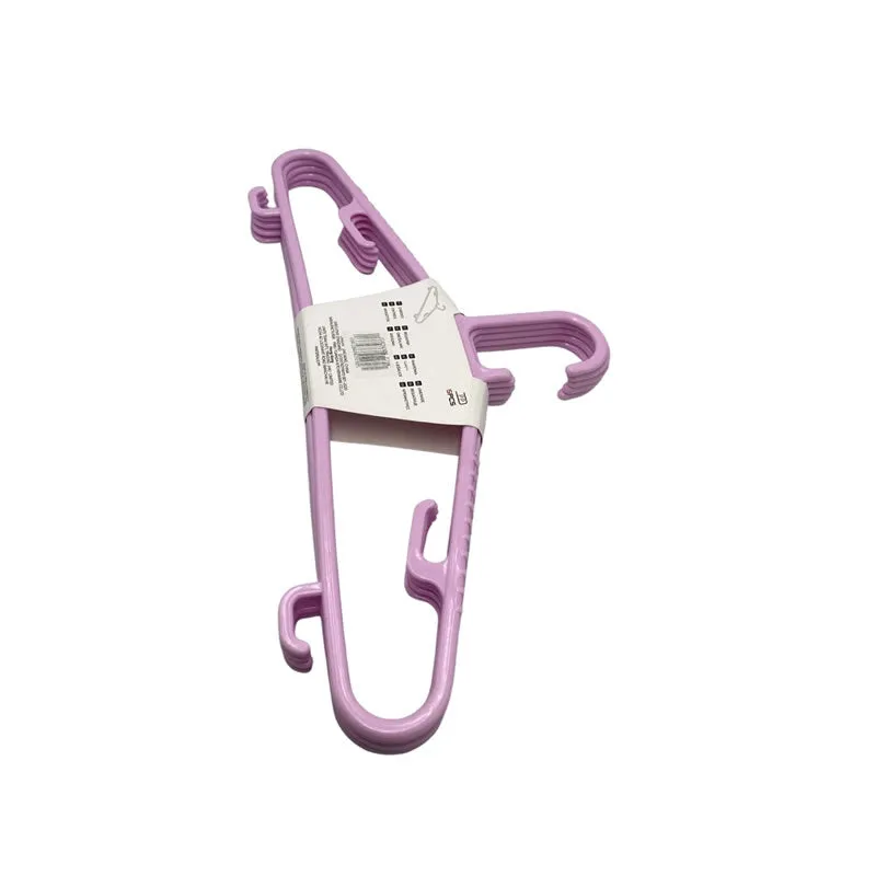 5-Pieces Non-Slip Plastic Hanger Yd434904 Pink