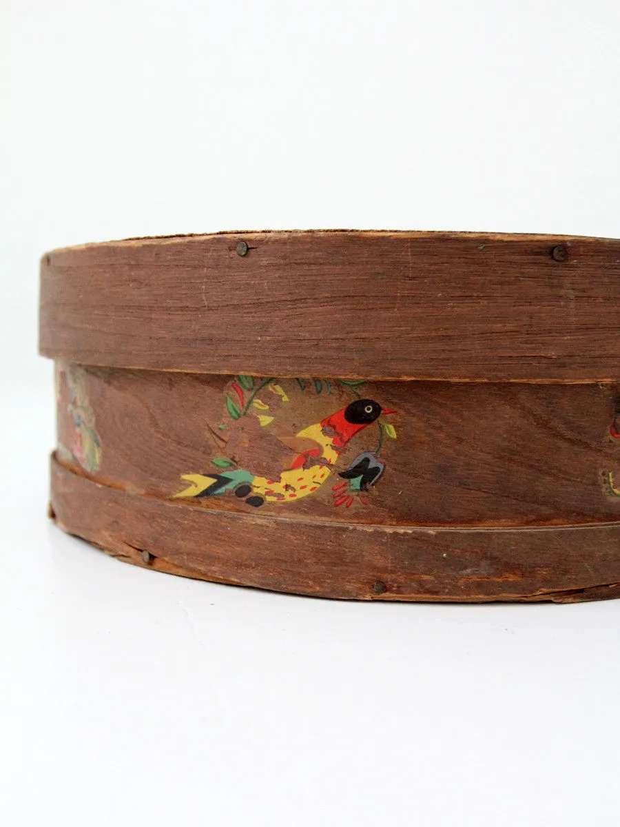 antique folk art cheese box