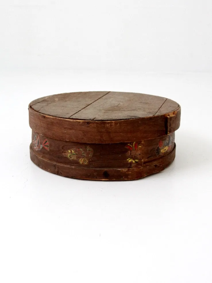 antique folk art cheese box