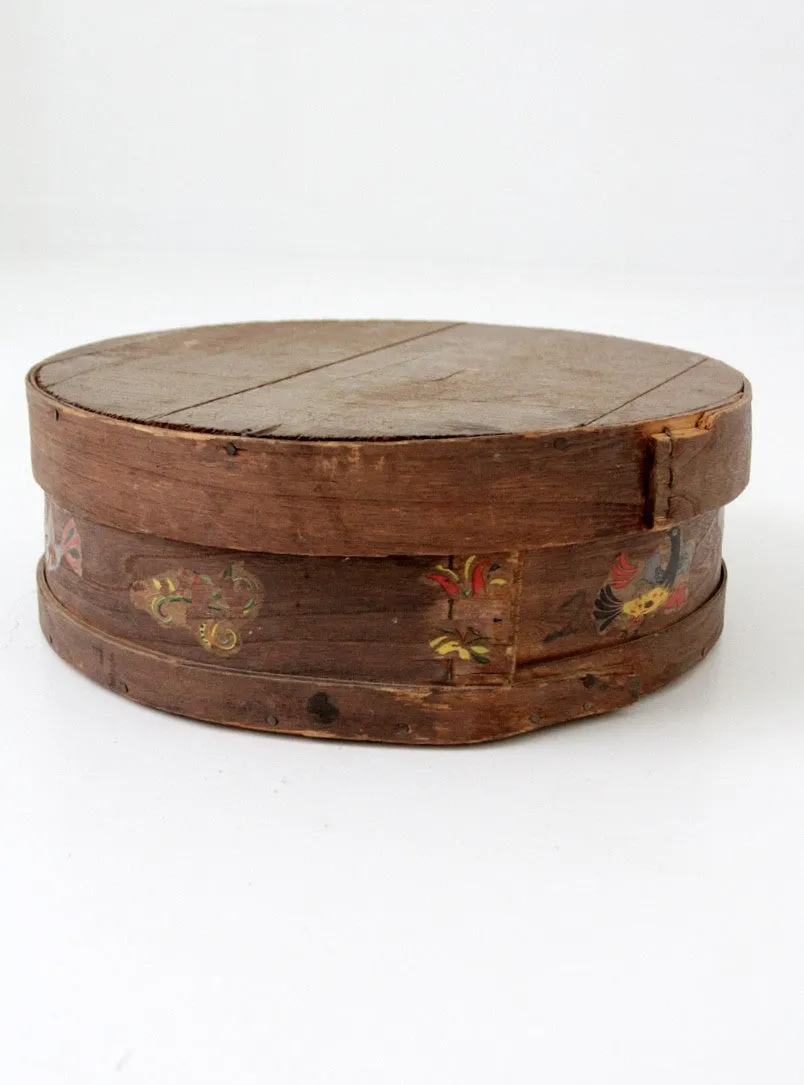 antique folk art cheese box