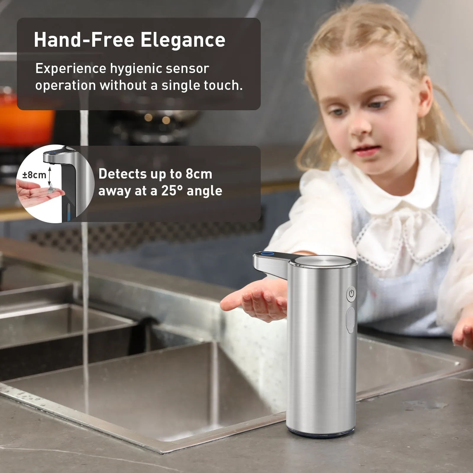 Aroma Smart Liquid Soap Dispenser - Stainless Steel