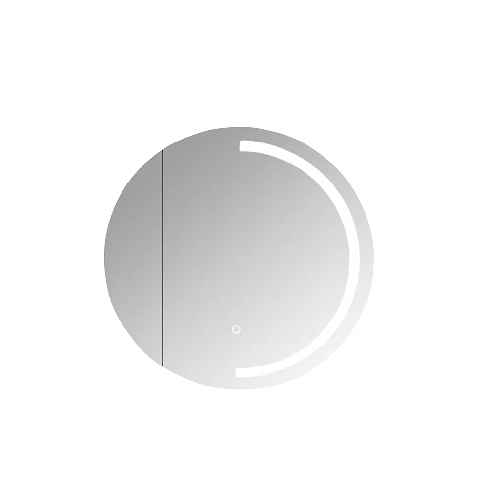 Athena LED Round PVC Shaving Cabinet 600mm – Single Door