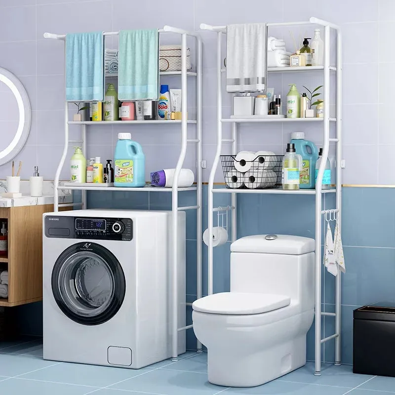 Bathroom Over Washing Machine Rack Storage Shelf Organizer 010