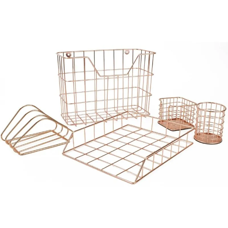Bostein Metal Desktop Organizer Set