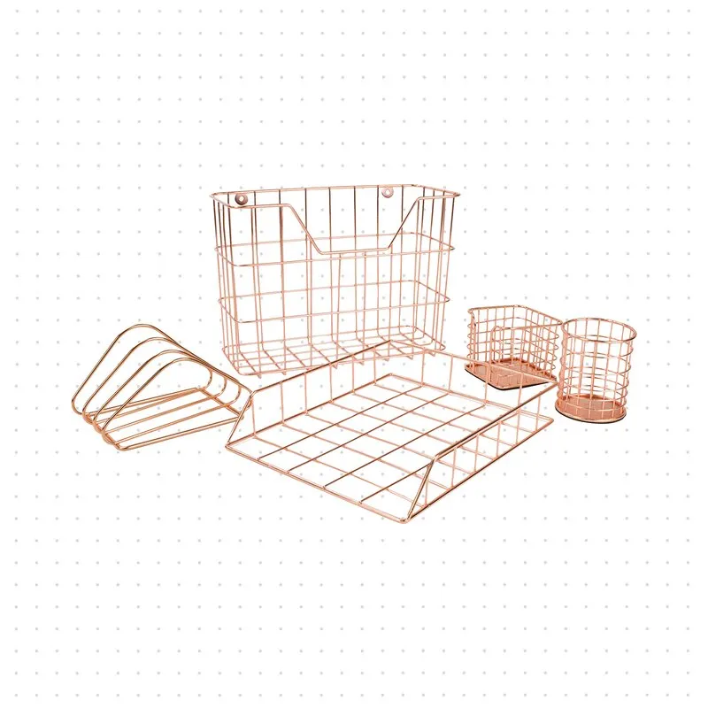 Bostein Metal Desktop Organizer Set