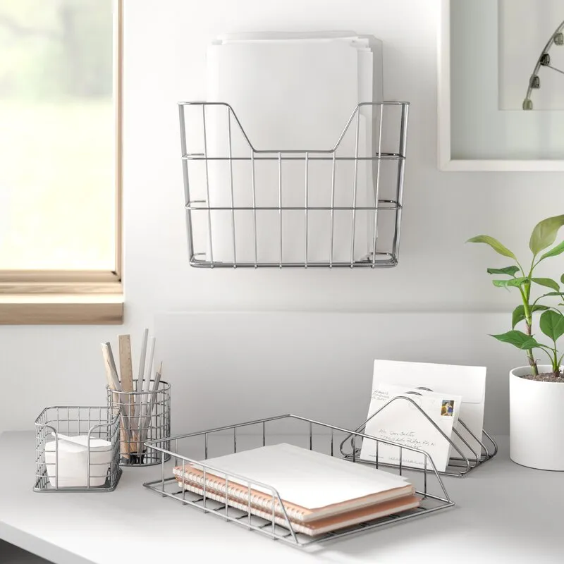 Bostein Metal Desktop Organizer Set