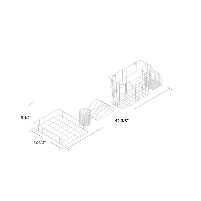 Bostein Metal Desktop Organizer Set