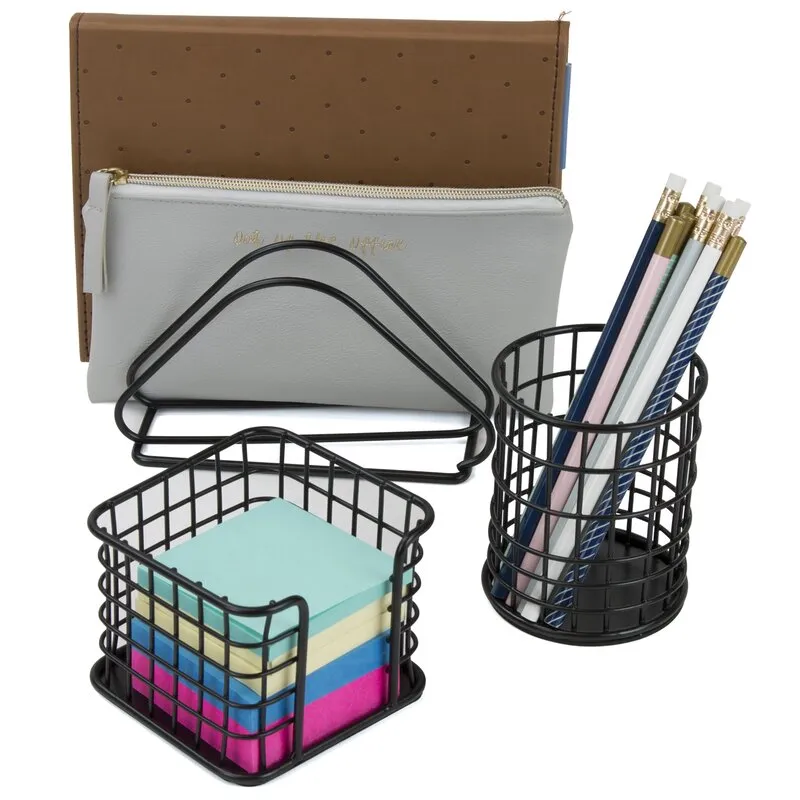 Bostein Metal Desktop Organizer Set