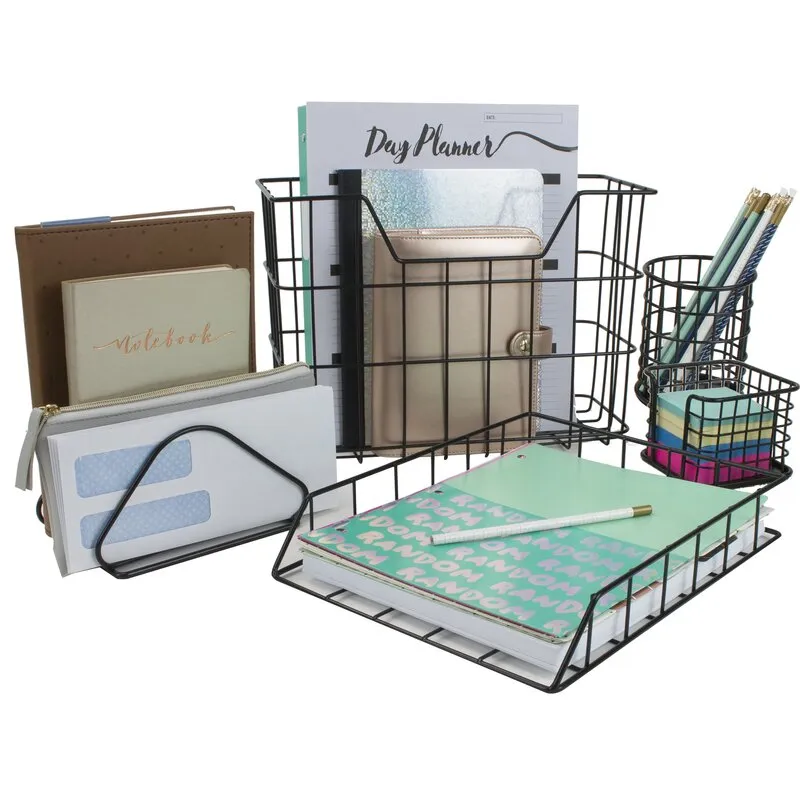Bostein Metal Desktop Organizer Set