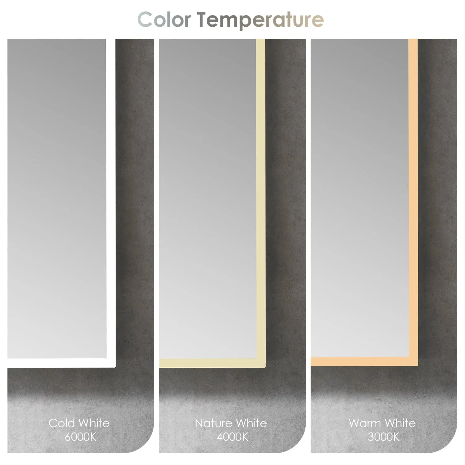 Carsoli Rectangle Frameless Surface-Mount/Recessed LED Lighted Bathroom Medicine Cabinet