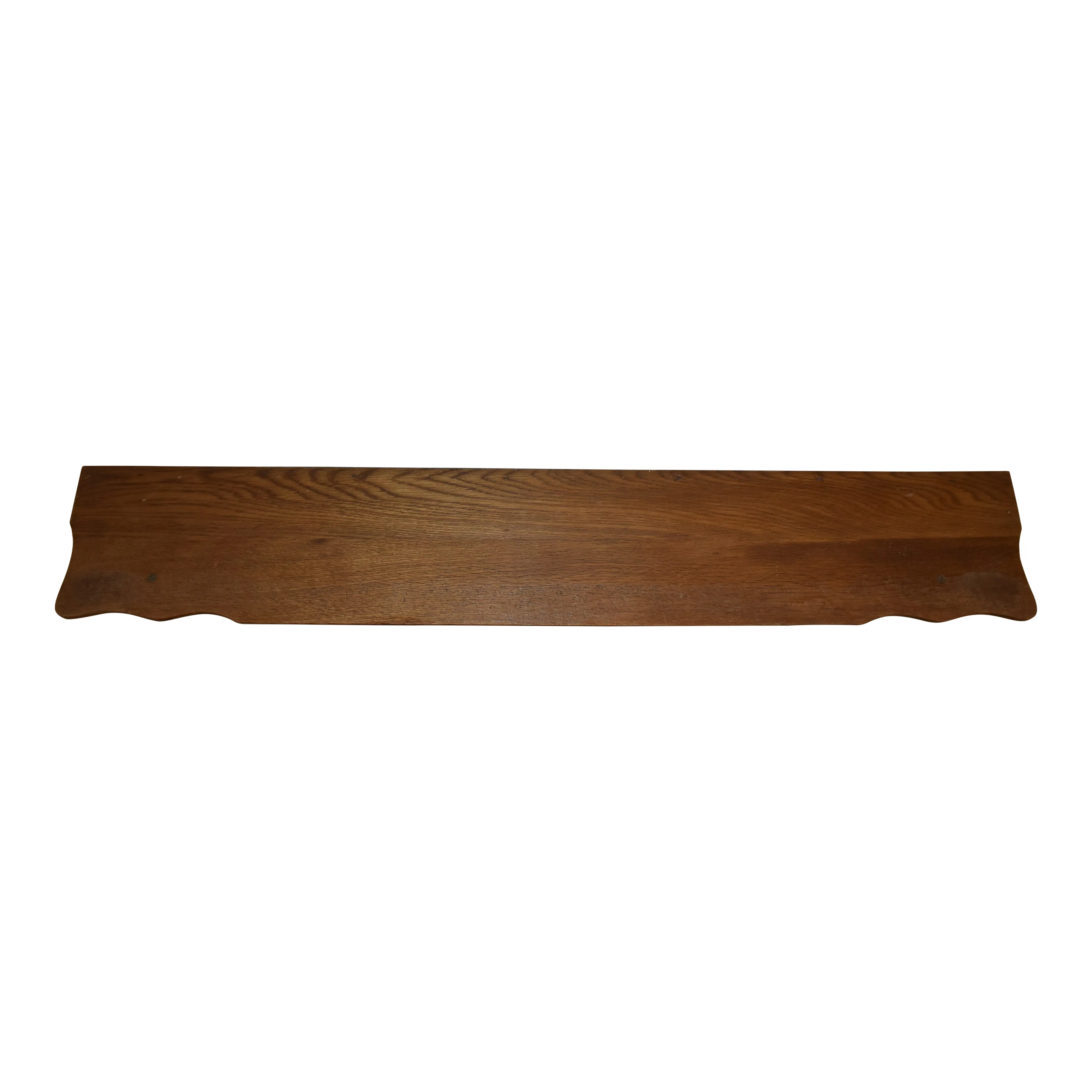 Carved Oak Wall Mounted Coat Rack with Shelf