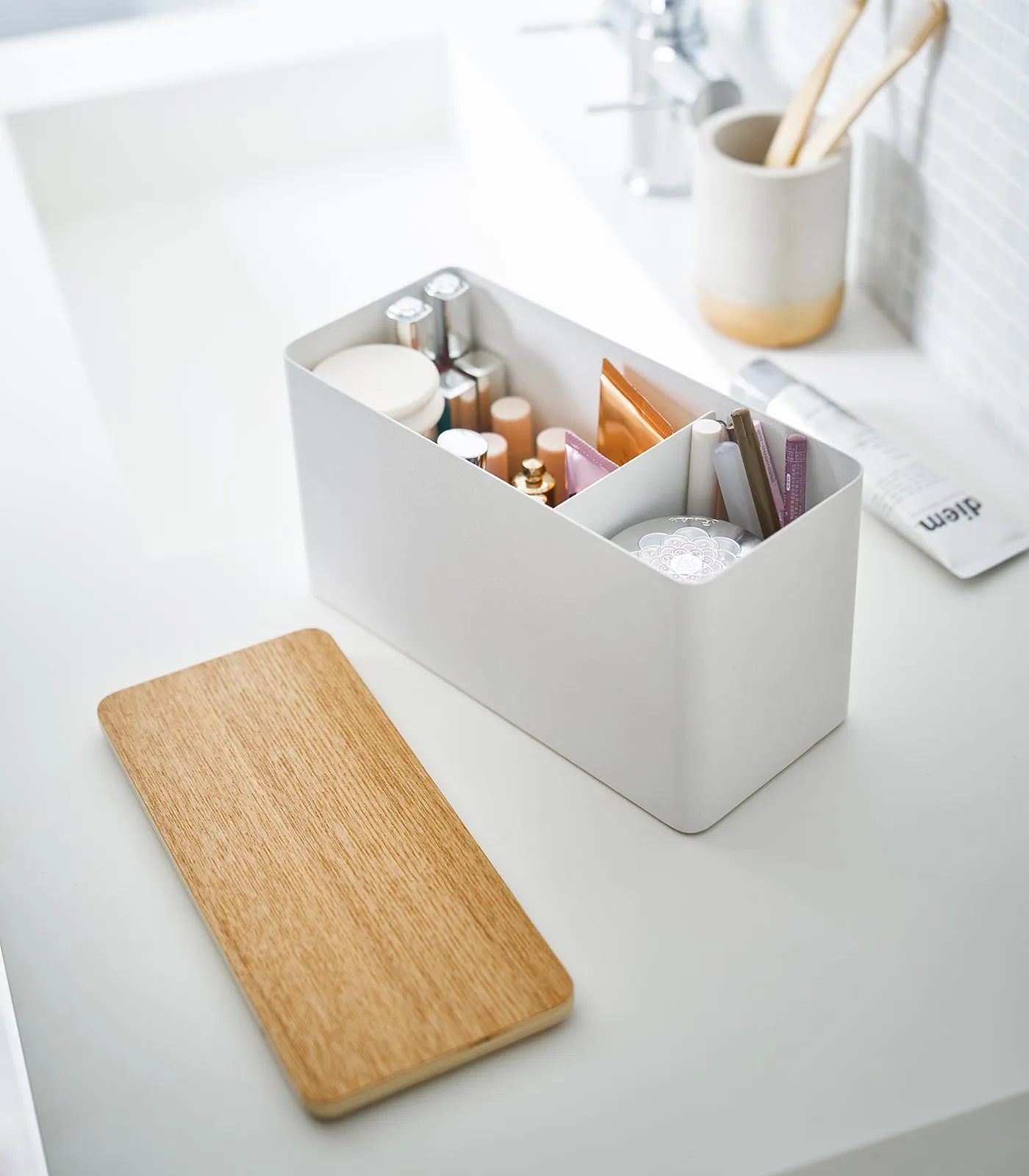 Countertop Organizer - Steel   Wood