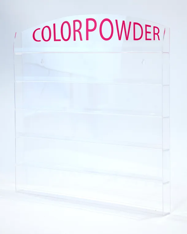 Cre8tion Acrylic Wall Mounted Rack "Color Powder", NEW DIMENSION, 96 jars, 1oz, 10168 (Packing: 6pcs/case) OK0401VD