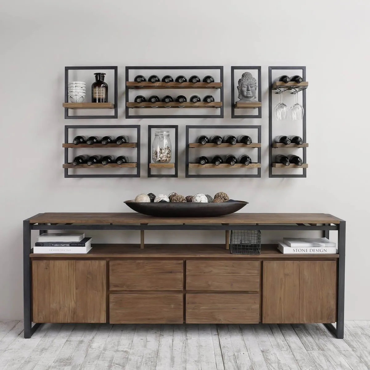 D-Bodhi Wall Wine Rack - 8 Bottles