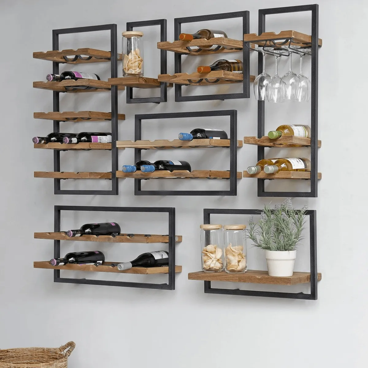 D-Bodhi Wall Wine Rack - 8 Bottles