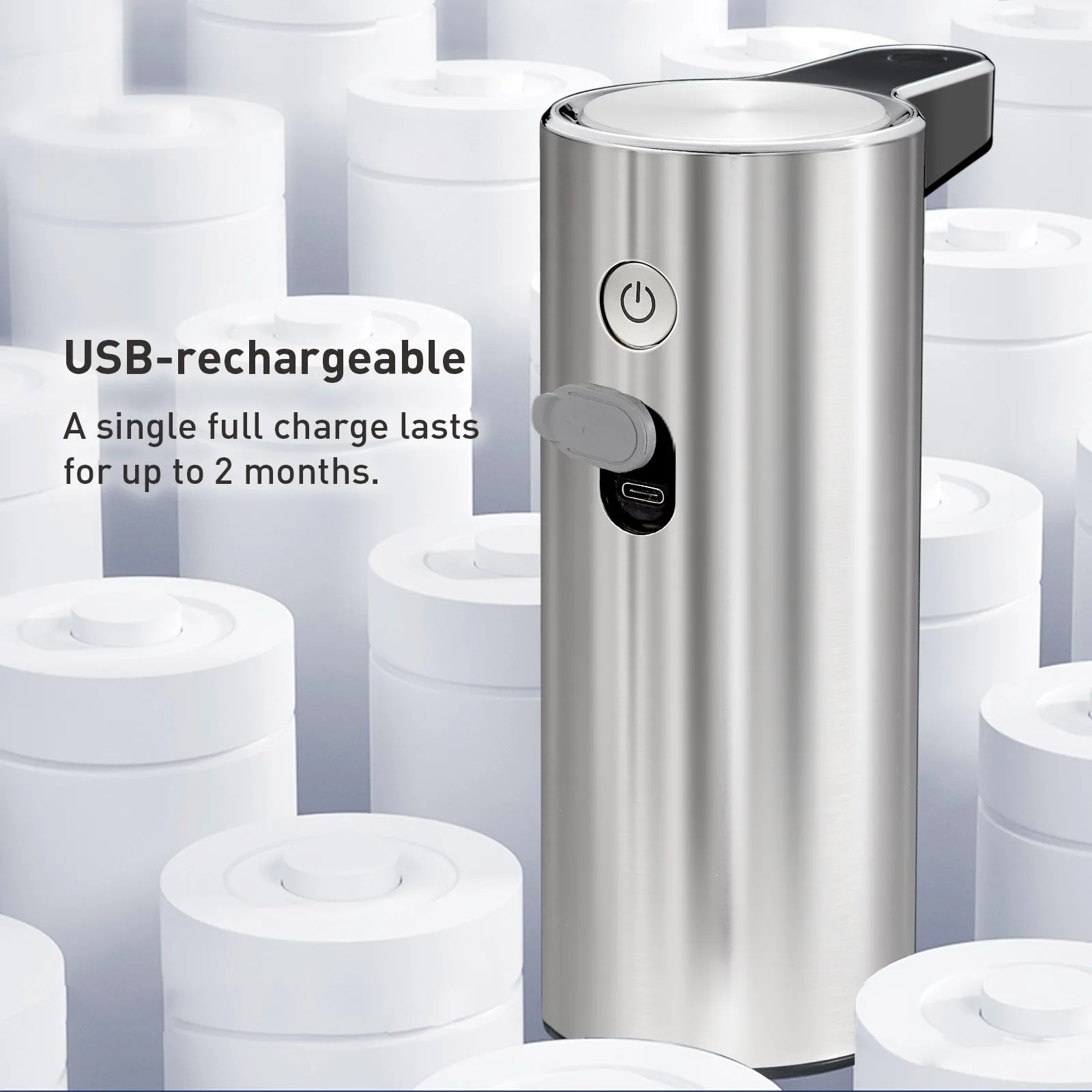 Deluxe Aroma Smart Liquid Soap Dispenser - Stainless Steel