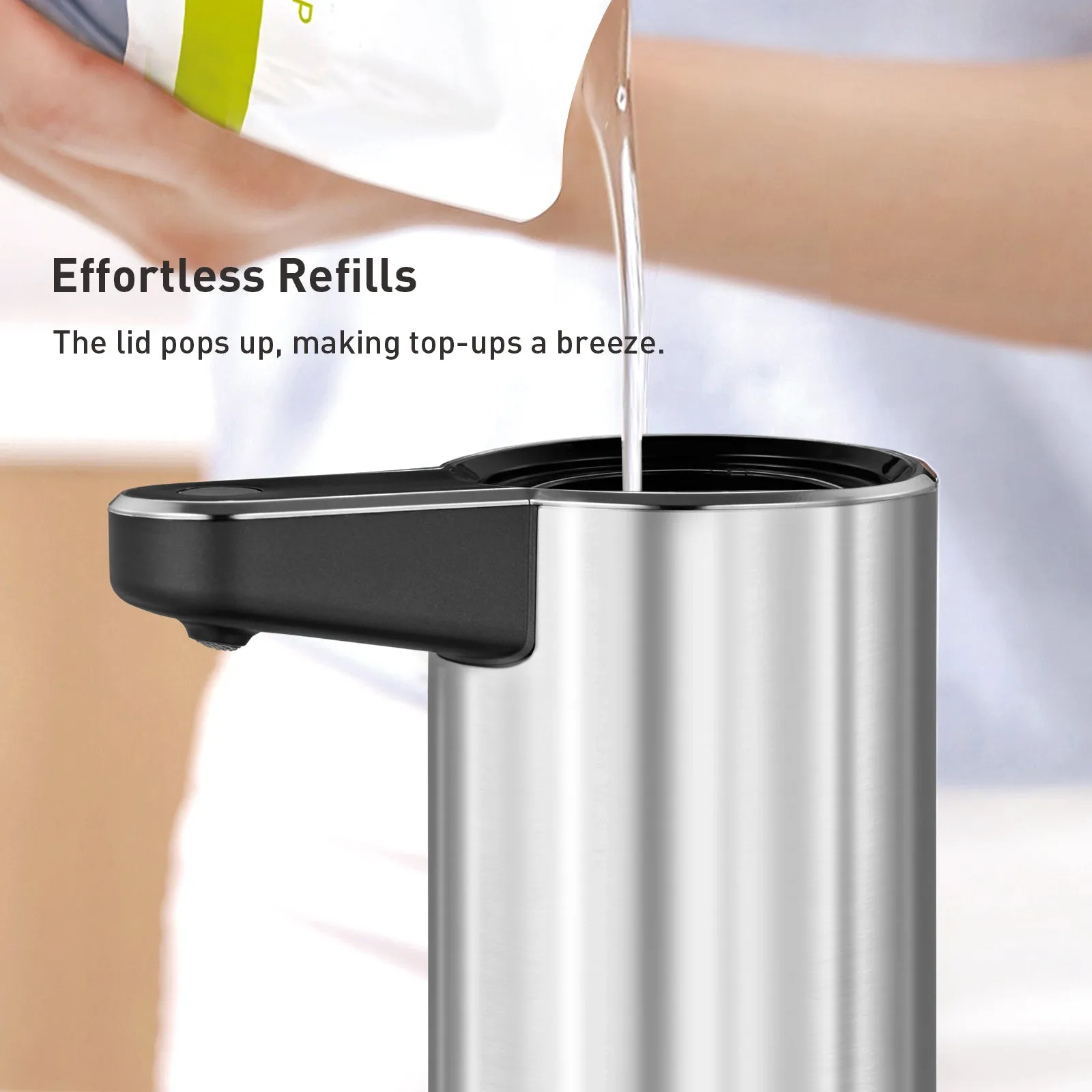 Deluxe Aroma Smart Liquid Soap Dispenser - Stainless Steel