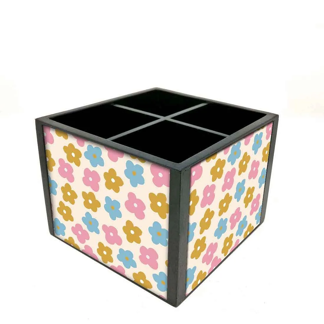 Desk Organizer For Stationery - Pastels Spring Flowers