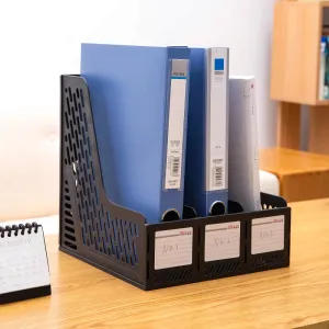 Desk Organizer PP Material Triptych Magazine File Holder Frame