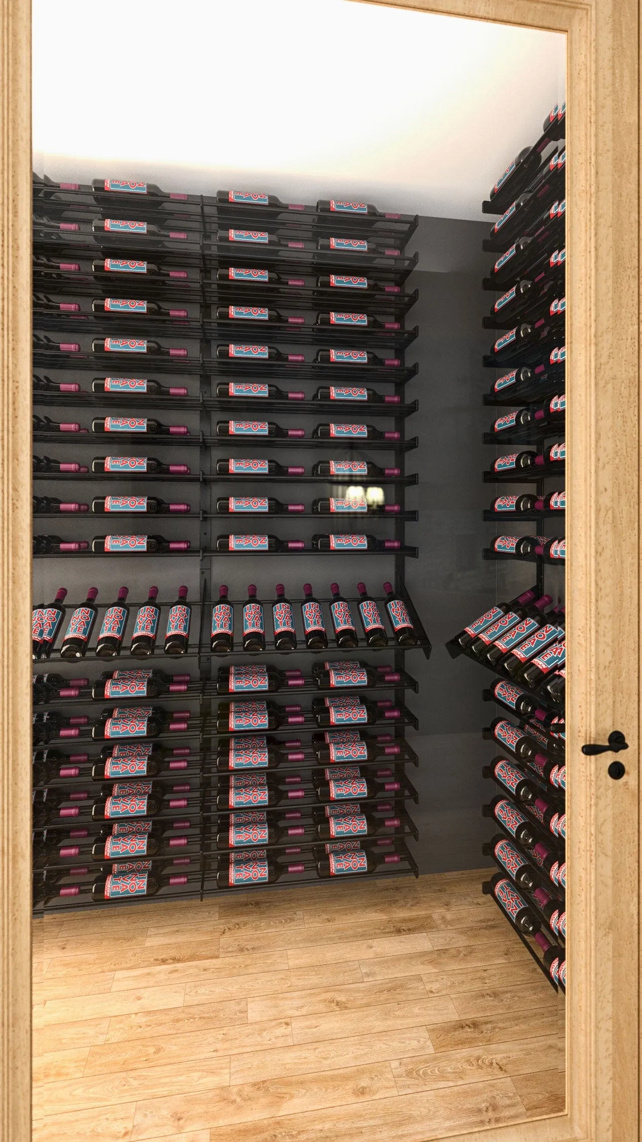 Evolution Wine Wall Mounted Wine Presentation Rack (3 - 9 Bottles)