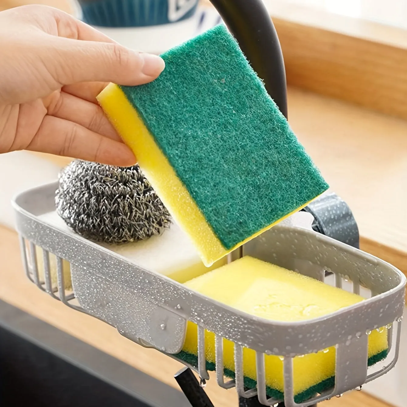 Faucet Mount Sponge Holder The Ultimate Sink Organizer
