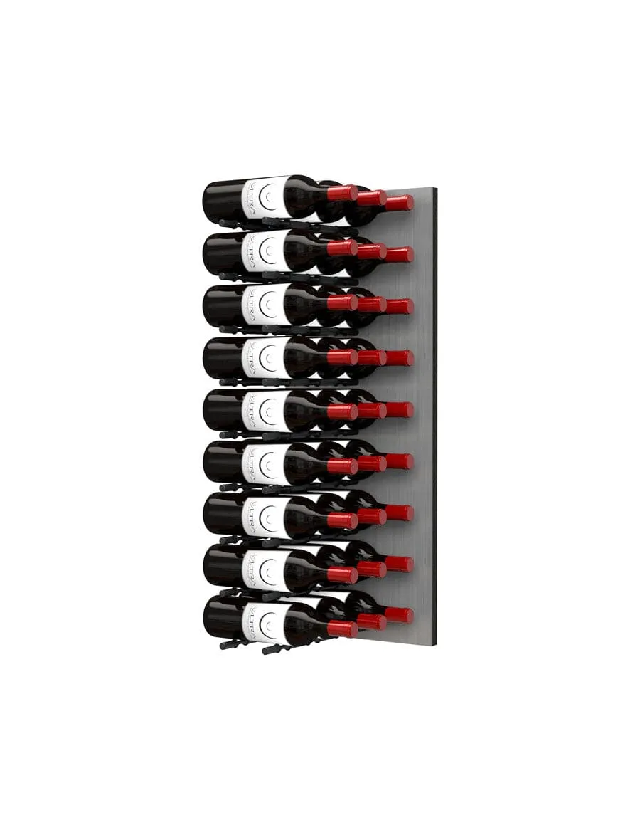 Fusion Wine Wall HZ Aluminum Panel - 3FT Label-Out Wall Mounted Wine Rack (9-27 Bottles)