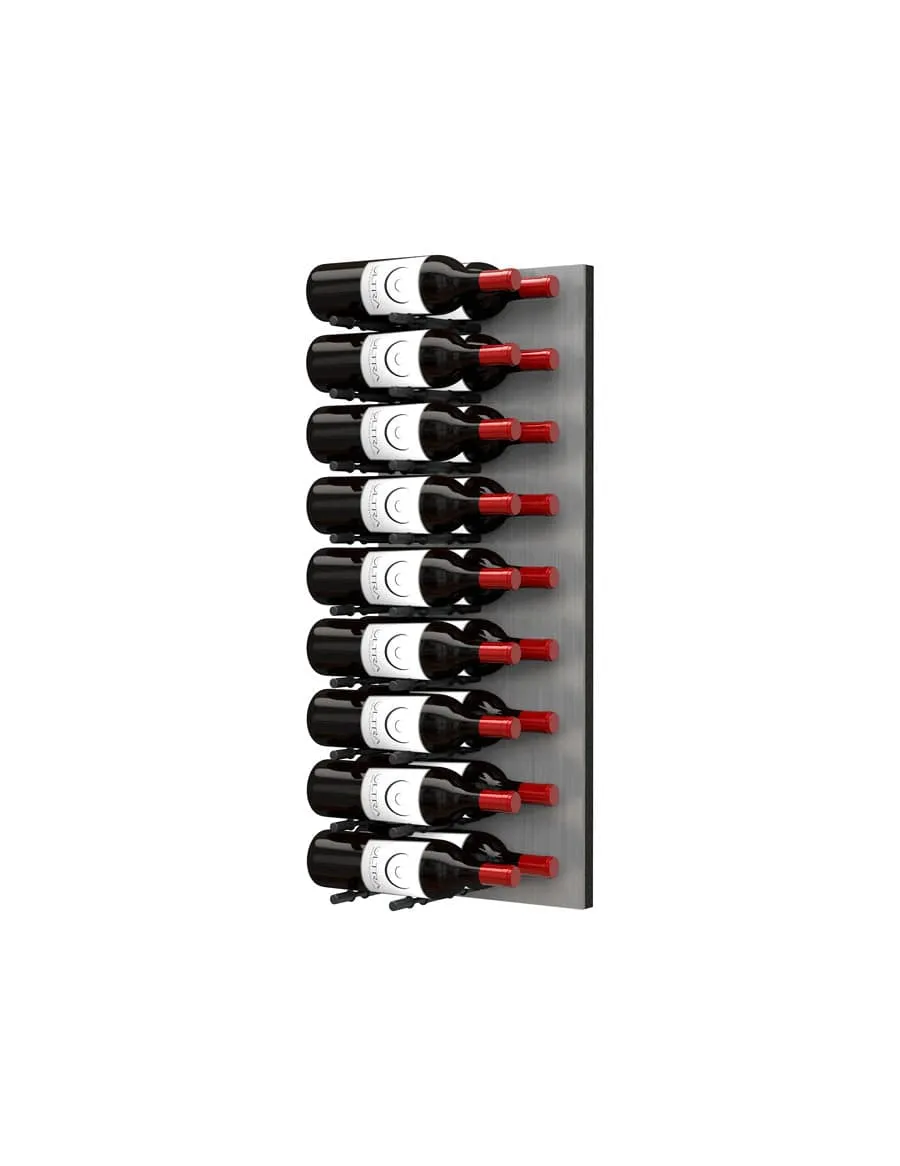 Fusion Wine Wall HZ Aluminum Panel - 3FT Label-Out Wall Mounted Wine Rack (9-27 Bottles)