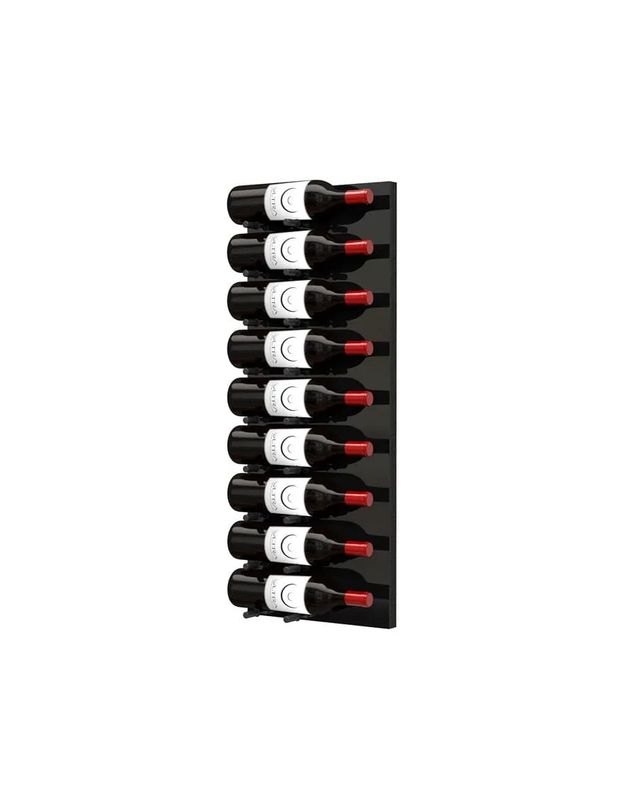 Fusion Wine Wall HZ Black Panel - 3FT Label-Out Wall Mounted Wine Rack (9-27 Bottles)