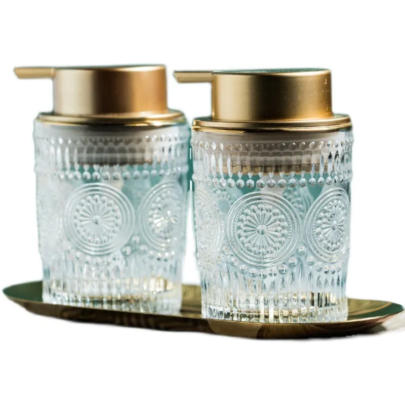 Gold and Glass Vintage Soap Dispenser