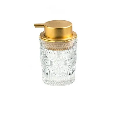 Gold and Glass Vintage Soap Dispenser