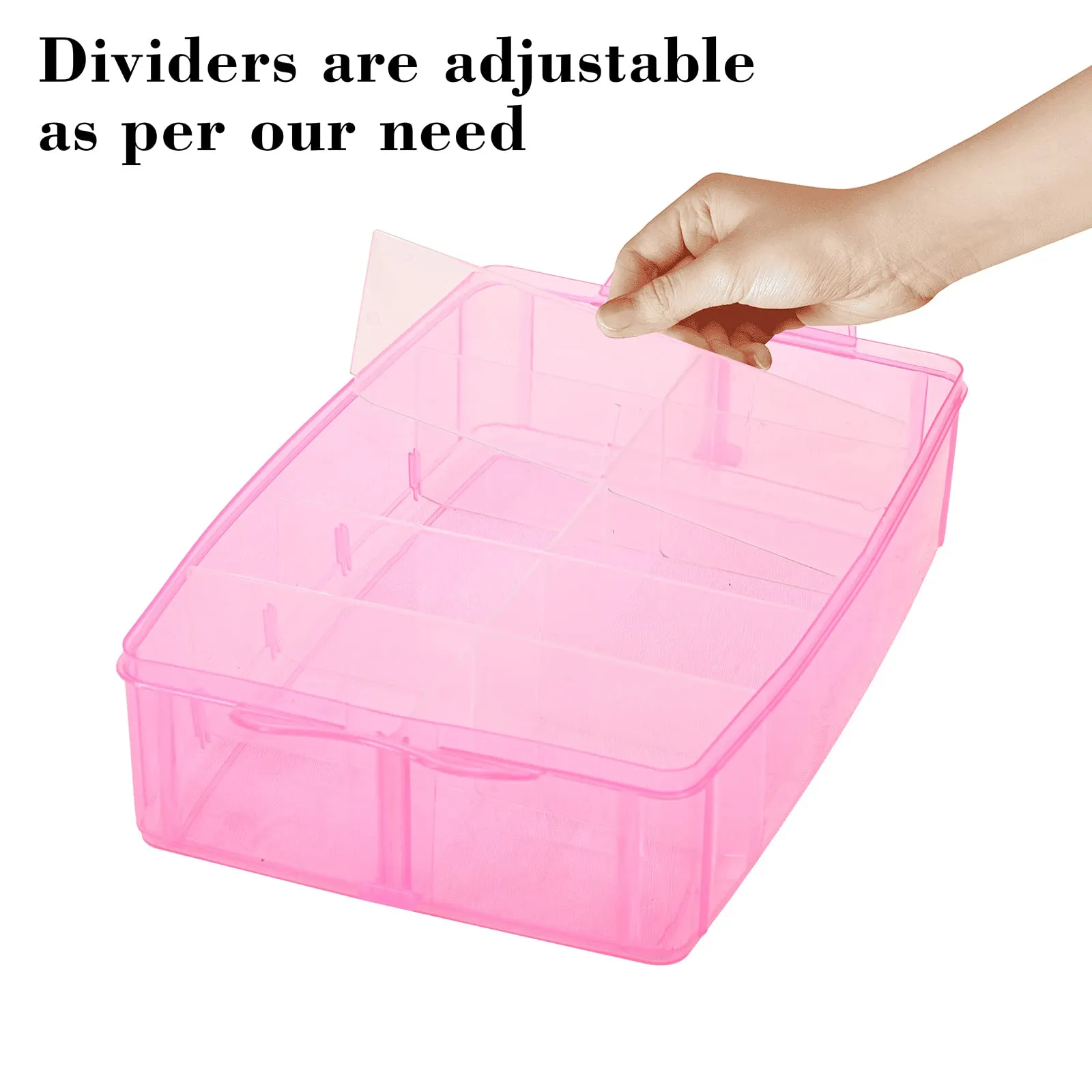 Heart Home Beads Storage Box|Plastic Detachable 3-Tier Box Organizer|30 Grid Storage Organizer for Glitters|Thread Reels|Medicine Pills (Peach)