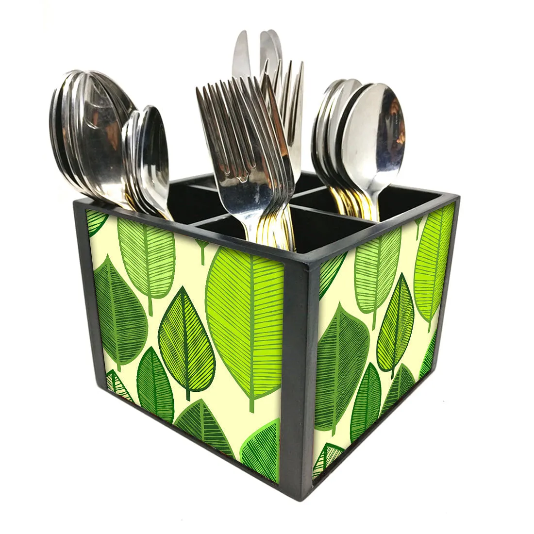 Kitchen Spoon Holder Cutlery Stand for Dining Table - Leaves