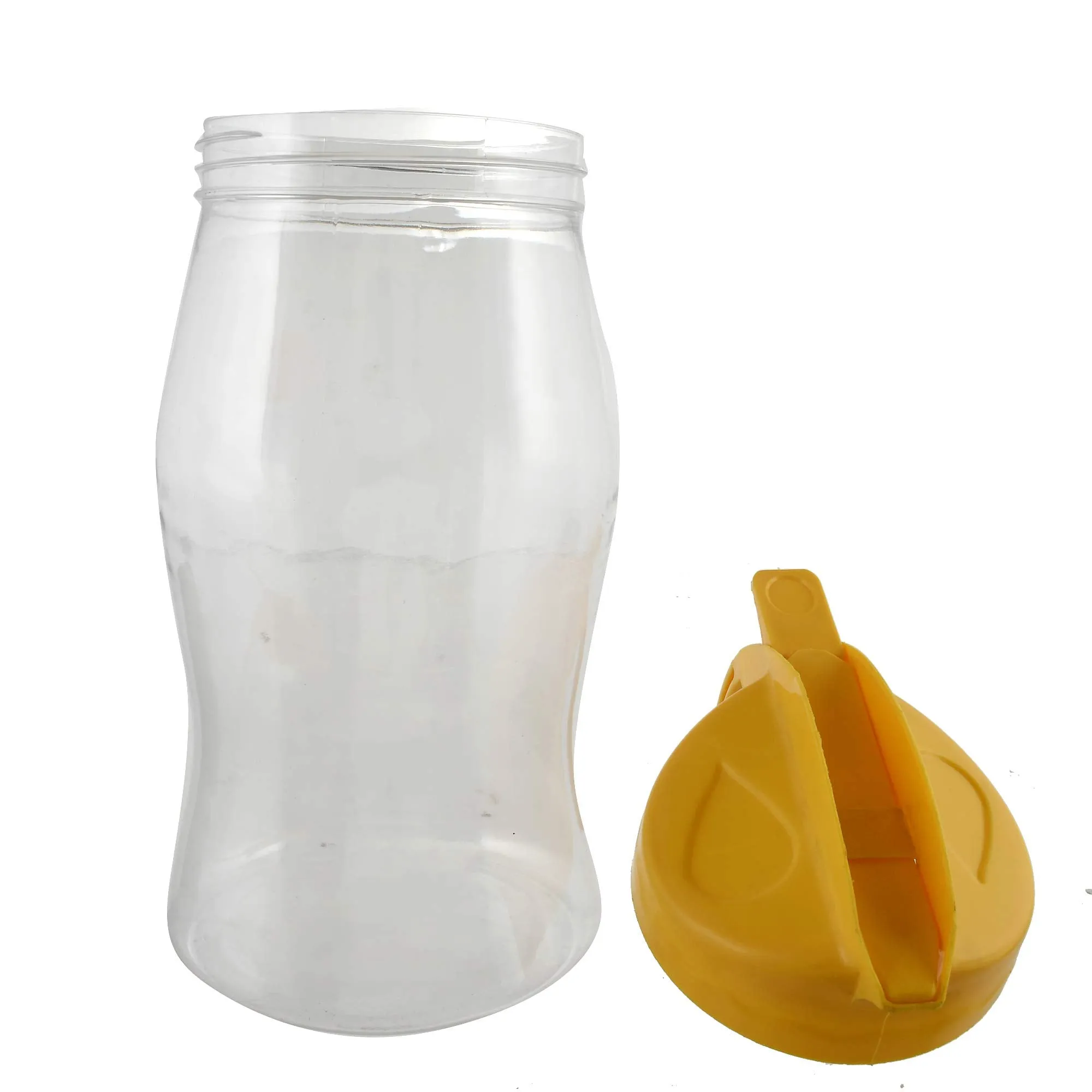 Kuber Industries 2 Pieces Plastic Leakproof Oil Bottle Olive Oil Dispenser for Kitchen Storage Container, 1100 Ml (Yellow)-KUBMART11135