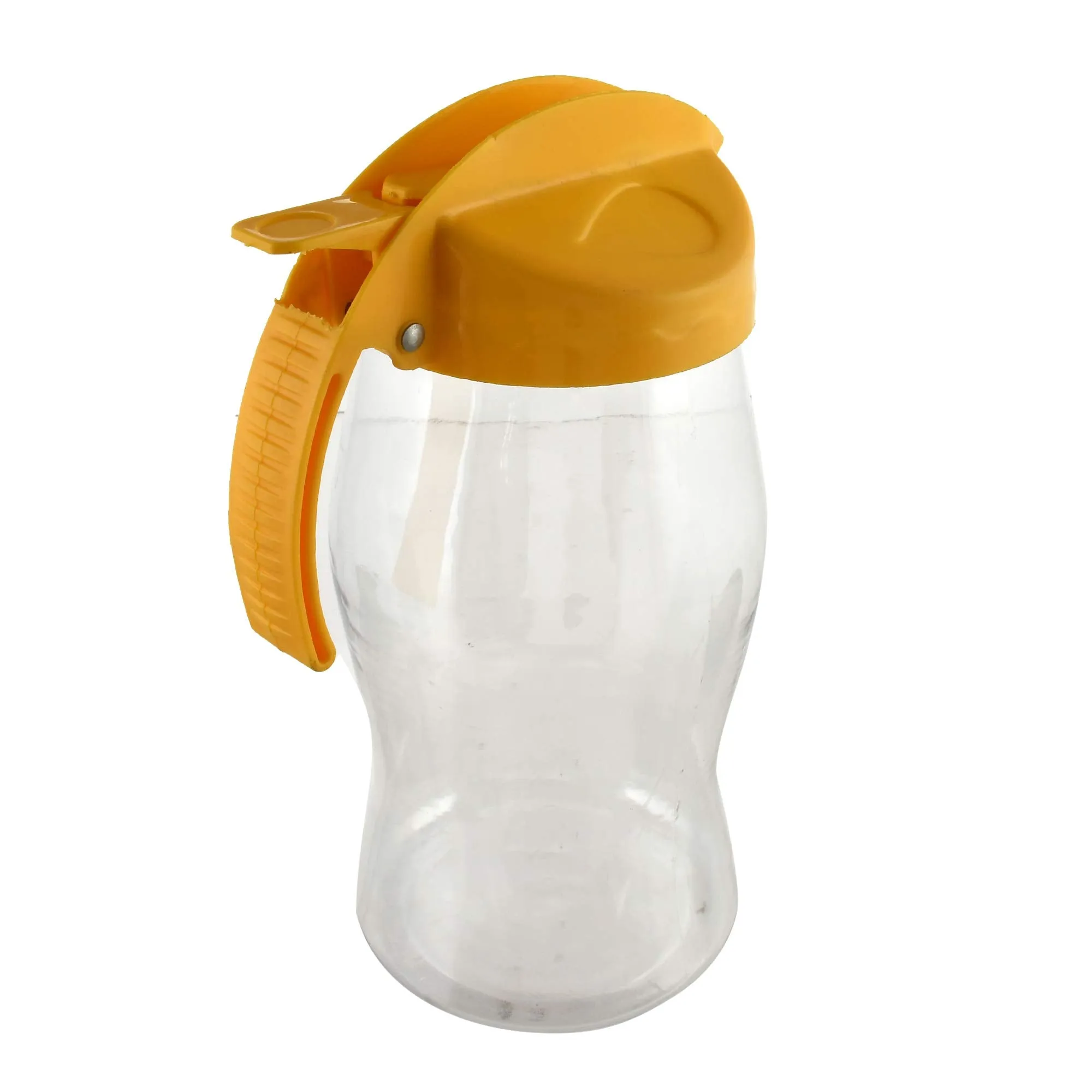 Kuber Industries 2 Pieces Plastic Leakproof Oil Bottle Olive Oil Dispenser for Kitchen Storage Container, 1100 Ml (Yellow)-KUBMART11135