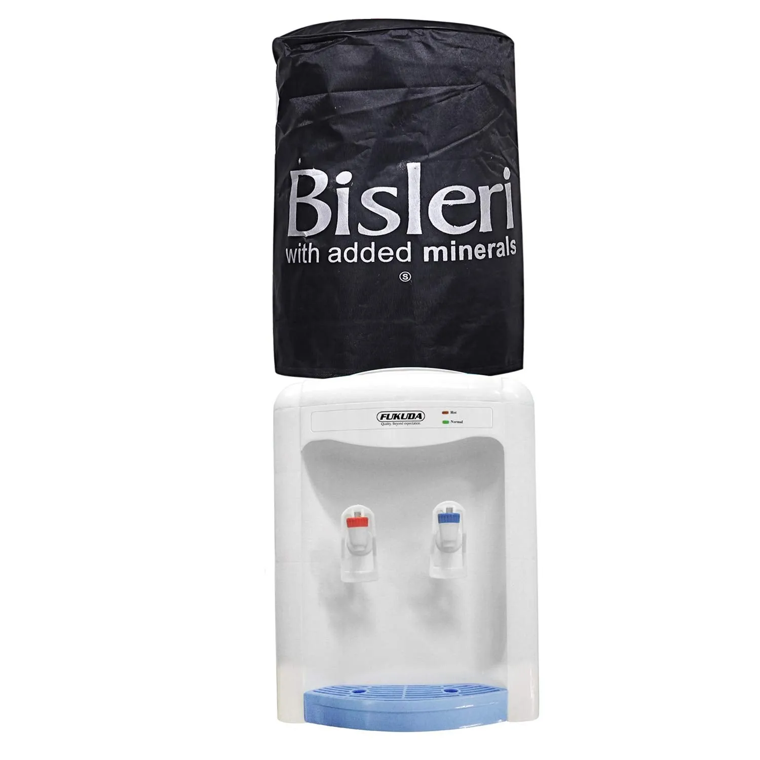 Kuber Industries Rexine Water Dispenser Bottle Cover 20 Litre (Black)-CTKTC13518