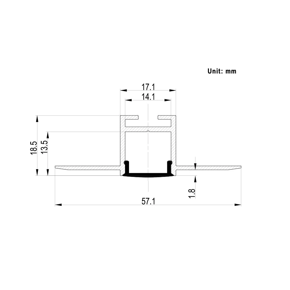 LED Mud-In Recessed Aluminum Channel