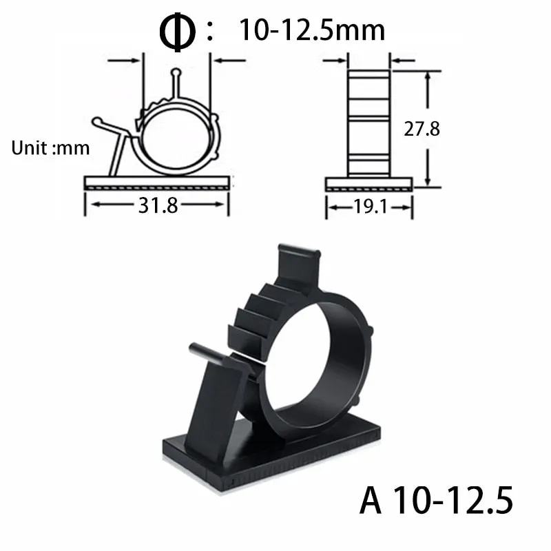 love607----10 Pcs Under Desk Cable Organizer