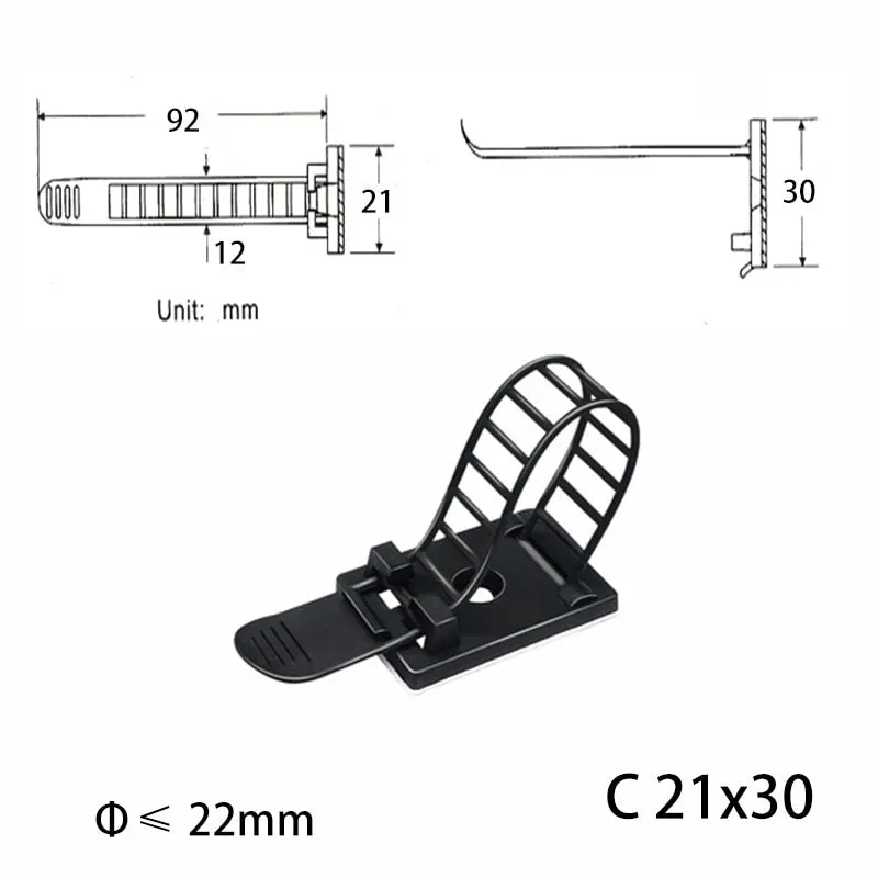love607----10 Pcs Under Desk Cable Organizer
