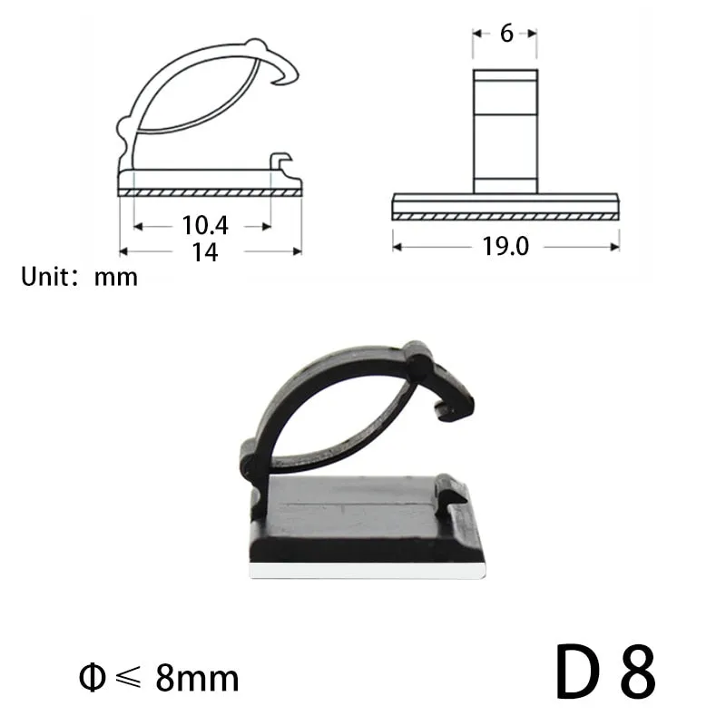 love607----10 Pcs Under Desk Cable Organizer