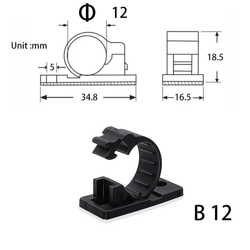 love607----10 Pcs Under Desk Cable Organizer
