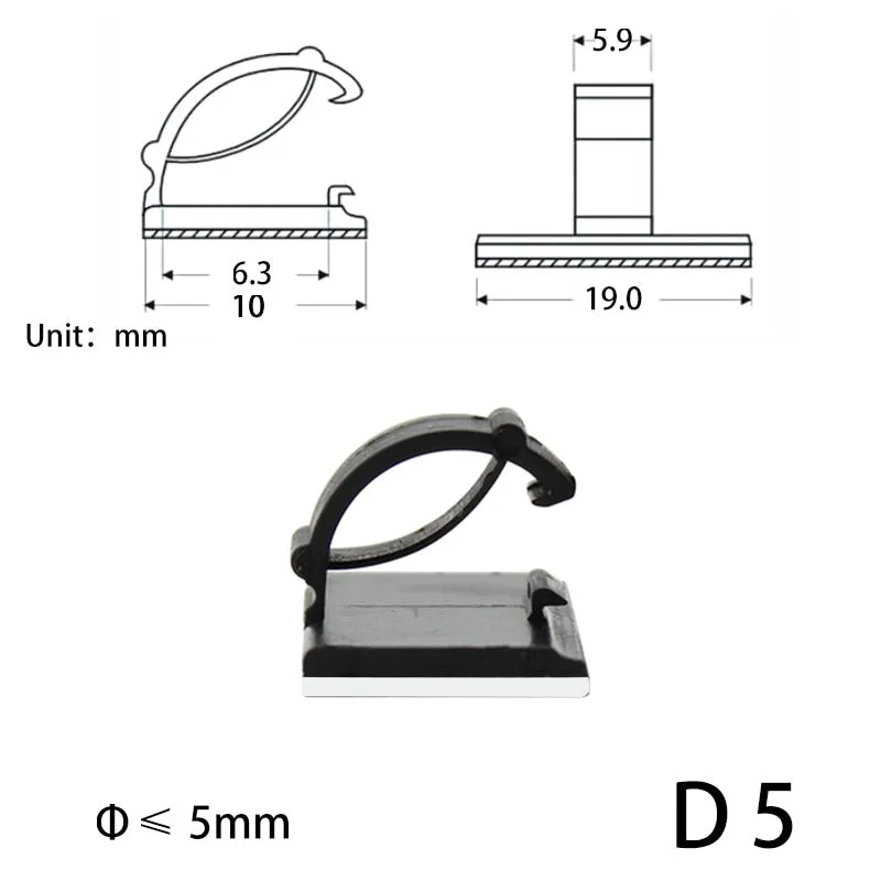 love607----10 Pcs Under Desk Cable Organizer