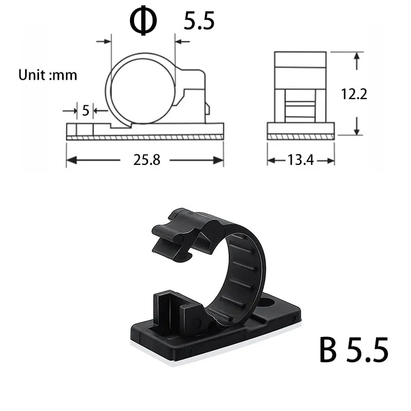 love607----10 Pcs Under Desk Cable Organizer