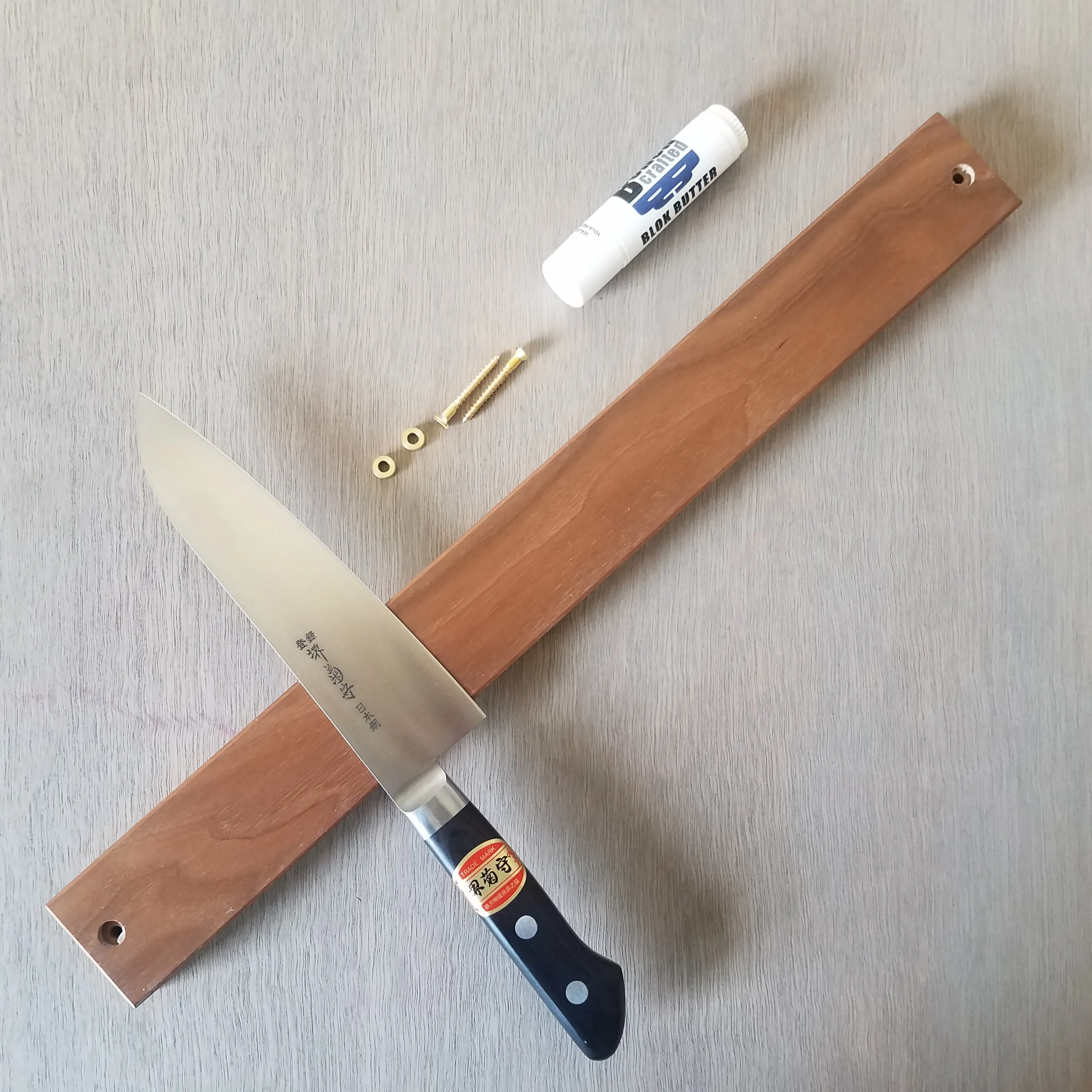 Mag-Blok 18" Magnetic Knife Strip - Walnut