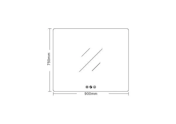 Mercio LED Square Mirrors 900mm
