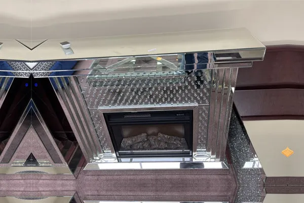 Mirrored Glass Fireplace - Model #009