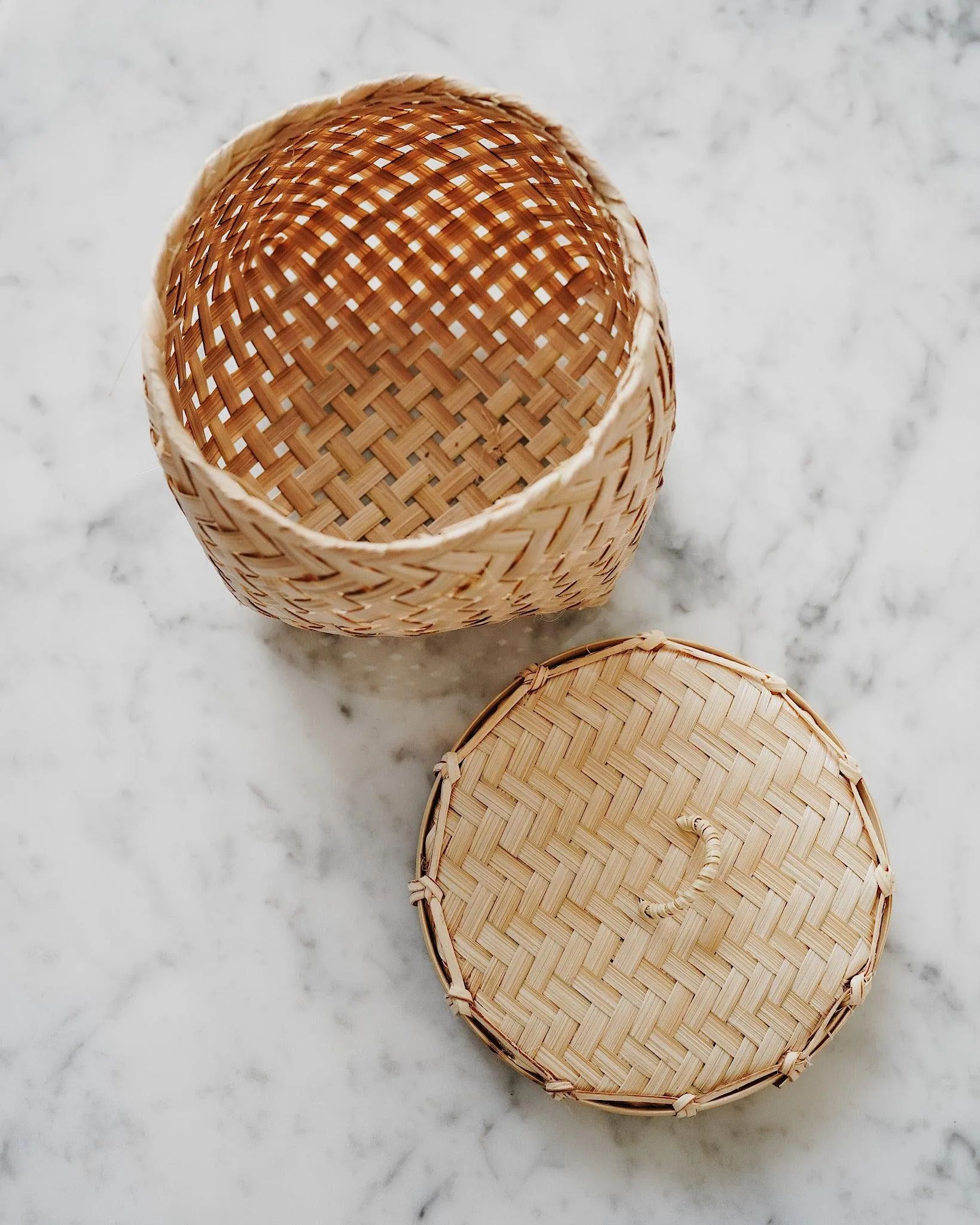 Moon Bamboo Storage Box with Lid